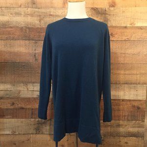 J. Jill Cashmere Tunic Sweater Teal Sz S